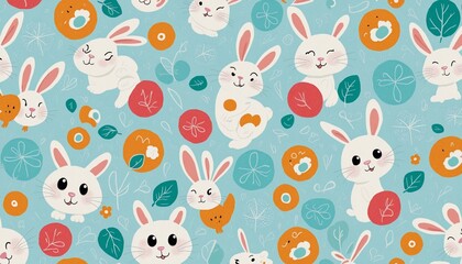 abstract illustration with bunny forms