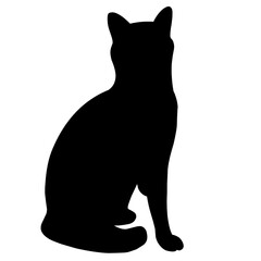 Restraining cat vector for book design, packaging
Cats are cute animals that children like
Plain black cat