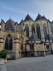Rear view on Saint-Maurice church in Lille, France