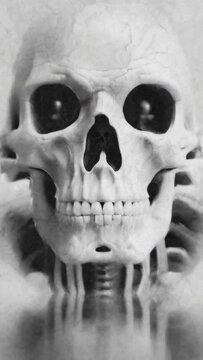 Skull hypnotize mind control loop 2160 on 3840 resolution