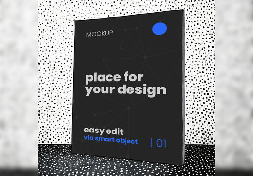 Poster Frame Mockup Pointillism Dots Style 04 Generative Ai