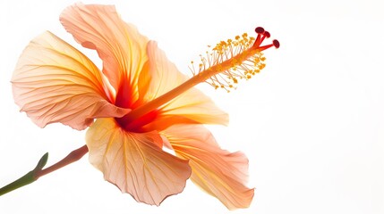 Close up of Tropical flower isolated on white background 