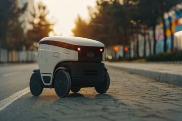 Delivery robot delivering packages, intelligent automaton vehicle for the delivery food and products