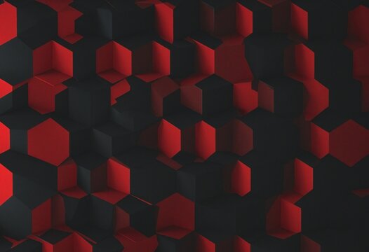 illustration background with black and red boxes