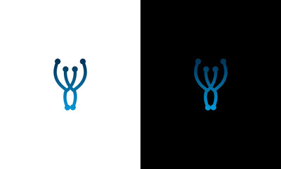 letter y abstract monogram technology logo design vector