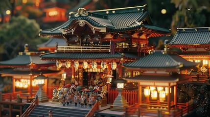 Vibrant Japanese Shrines and Festival Moments