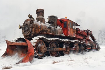 Antique Snowplow Tractor