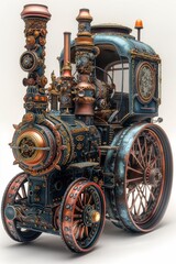Old Steam Engine with Machinery