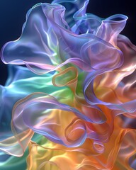 Fototapeta premium Abstract Digital Art with Vibrant Colors and Flowing Shapes: Creative and Colorful Design Perfect for Artistic Inspiration