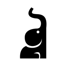 elephant logo vector icon illustration design