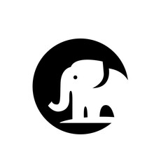 elephant logo vector icon illustration design