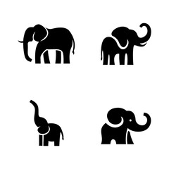 elephant logo vector icon illustration design