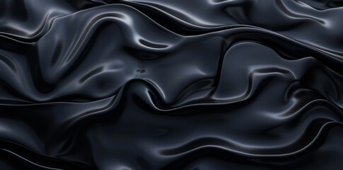 Fototapeta premium Background with dark swirling black waves and smooth flowing texture for a moody and mysterious ambiance