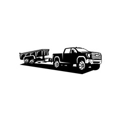 pickup truck loaded of household junk design illustration vector eps format , suitable for your design needs, logo.