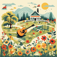 Front yard of a Village House