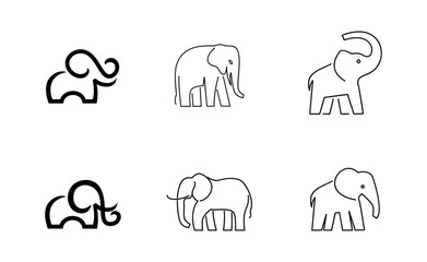 line African indian Elephant Logo Elephant Logo icon