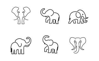 line African indian Elephant Logo Elephant Logo icon