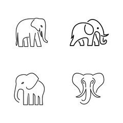 line African indian Elephant Logo Elephant Logo icon