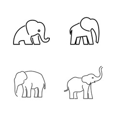 line African indian Elephant Logo Elephant Logo icon