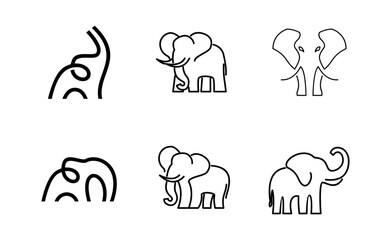 line African indian Elephant Logo Elephant Logo icon