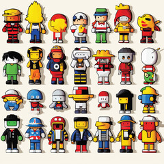 Set of Cartoon Children Characters 