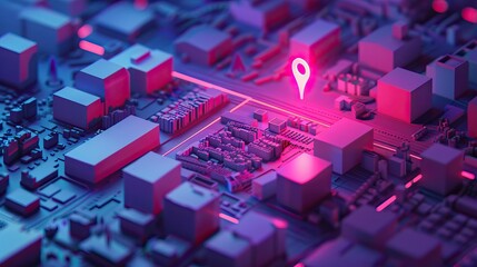 3d rendering travel and navigation planning, concept. AI generated illustration