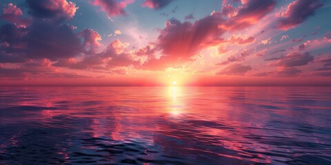 Obraz premium Sunrise Over The Sea