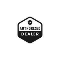 Authorized dealer label or stamp vector isolated. Best Authorized dealer label for manufacturers or official companies