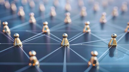 complex network of interconnected nodes representing business contacts professional relationships and strategic partnerships abstract 3d illustration