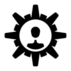 Obraz premium administrator glyph icon