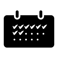 Fototapeta premium calendar checklist date glyph icon