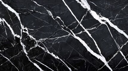 Black marble with striking white veins