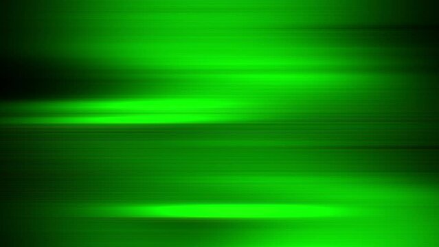 Horizontal green flashy and blurry shapes animation background
