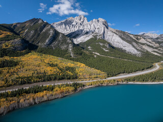Beautiful landscape near Abraham lake in Alberta, Canada 