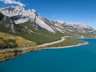 Beautiful landscape near Abraham lake in Alberta, Canada 