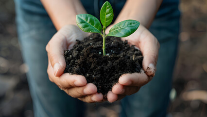 plant in hands
