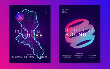 Fest Design. Trance Vector. Edm Background. Violet Dj Flyer. Green Night Club Event. Soundwave Audio Invitation. Discotheque Electro Template. Pink Fest Design