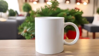 Mug mockup with a room background, coffee and tea drinking glasses in plain white to be filled with images and text. templates, presentations