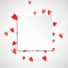 St Valentine Sale Vector. Ornament Concept For Couple. Modern Frame. Red Art Decoration. Greeting Backdrop For Present. Pink Romance Poster. Rose St Valentine Sale Vector.