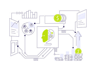 AI-Informed Customer Insights for Sales abstract concept vector illustration.
