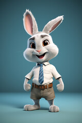 Cartoon rabbit 3d character