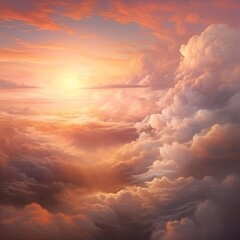 Fototapeta premium Beautiful colorful cloud