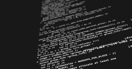 Naklejka premium Image of profile icon over world map and data processing against black background