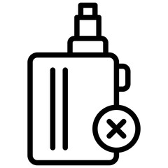 vape icon illustration design with outline