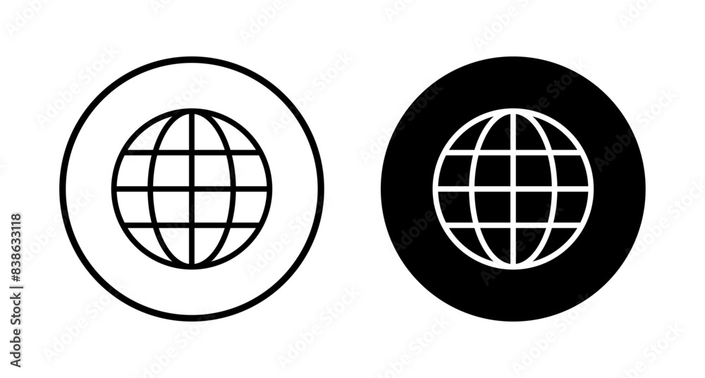 Wall mural web icon vector isolated on white background. website vector icon. internet world vector