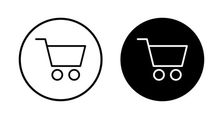 Shopping icon vector isolated on white background. Shopping cart icon. Basket icon. Trolley