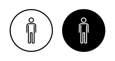 Man icon vector isolated on white background. male icon vector. human symbol