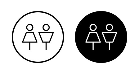 Man and woman icon vector isolated on white background. male and female symbol