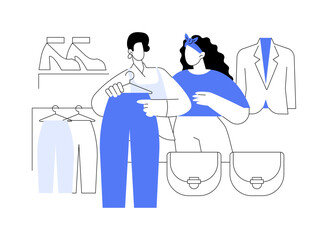 Personal stylist isolated cartoon vector illustrations.