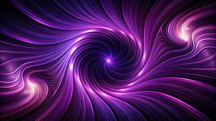 Fototapeta premium Dark purple and black abstract lines swirl together in a mesmerizing dance, creating a hypnotic, futuristic background with dynamic, intersecting shapes.